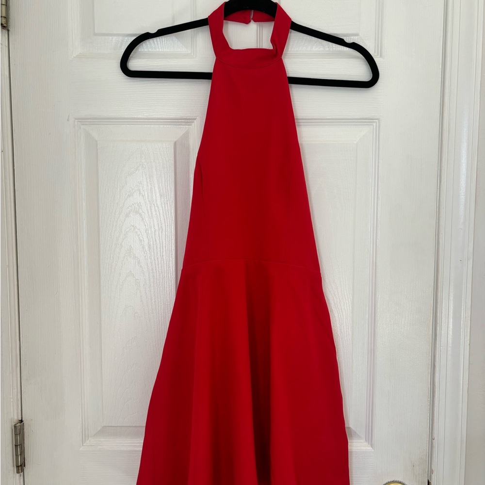 Red Halter Style Dress